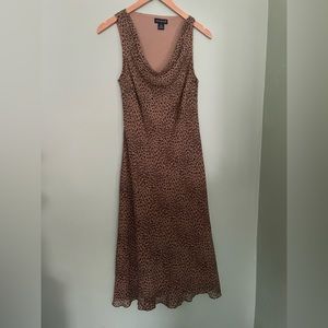 Ann Taylor silk leopard dress
